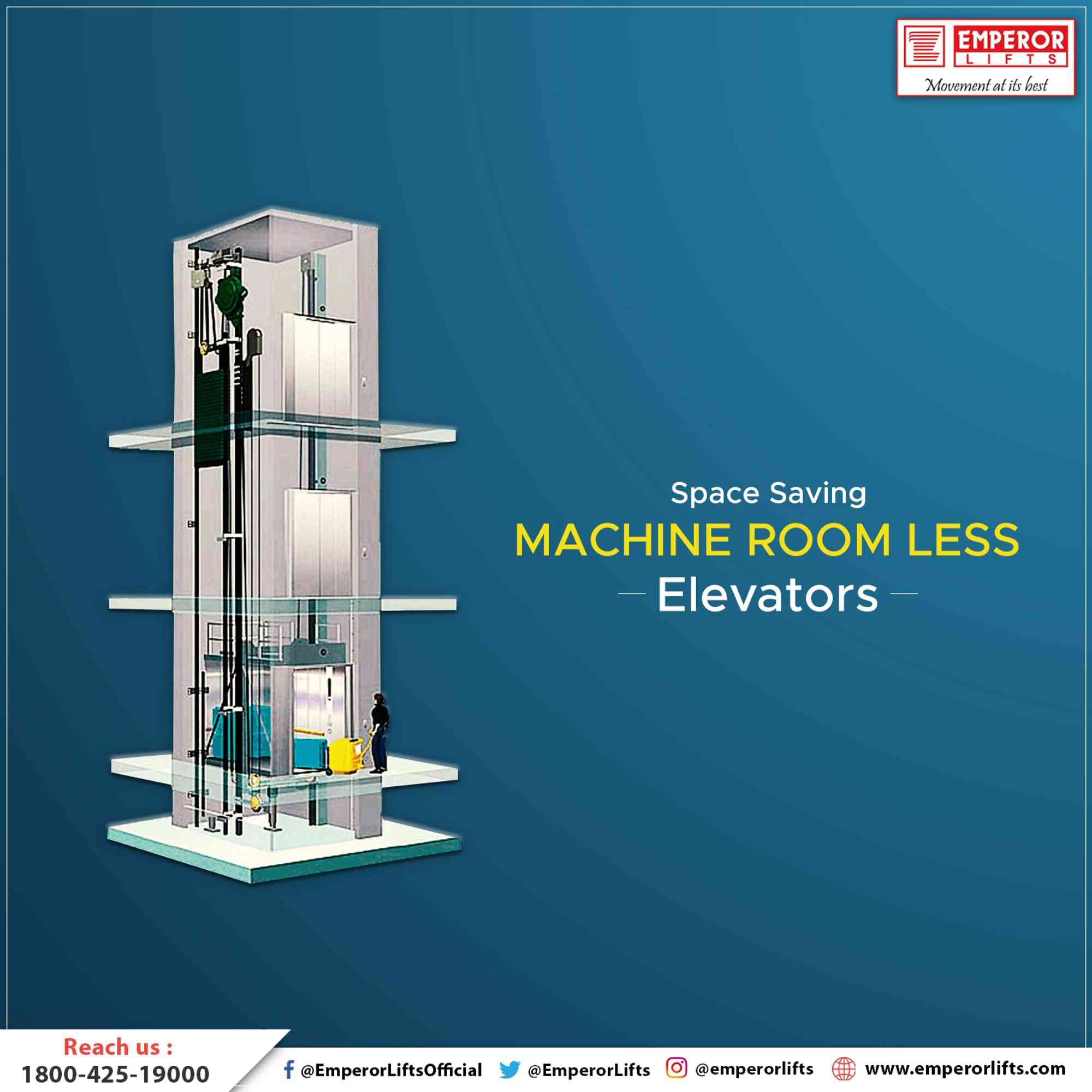 Key Benefits Of Machine Room Less Elevators | Emperor Lifts